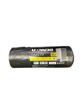 Мешки для мусора, UDPACK, 60л, 40шт 86509847 фото