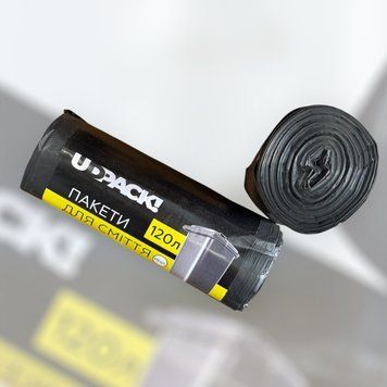 Пакеты для мусора, UDPACK, 120л, 10шт 09731424 фото